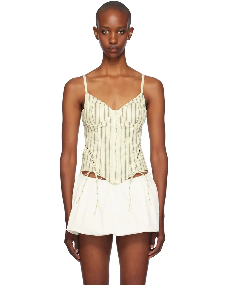 Miaou Off-White Christina Corset Top White