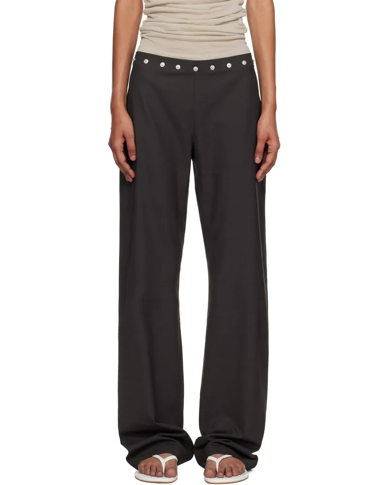 Paloma Wool Brown Dain Snaps Trousers 327