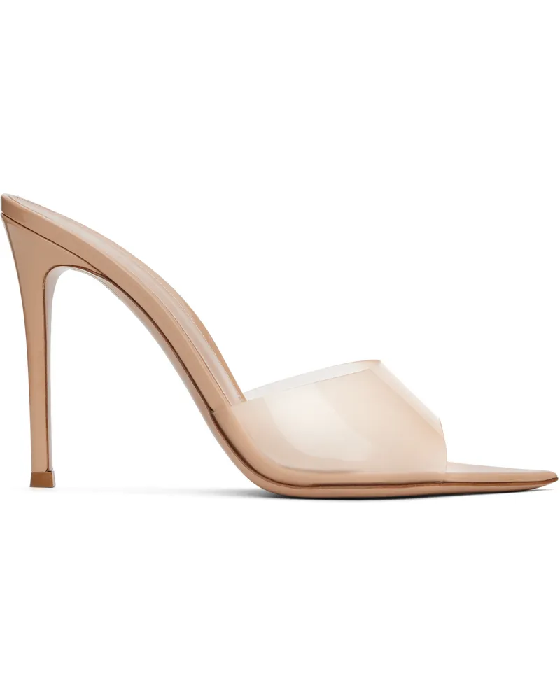 Gianvito Rossi Beige Elle 105 Mules Nude+nude