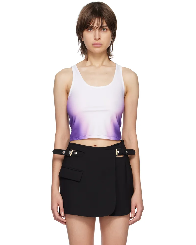 Rombaut White & Purple Gradient Tank Top Heather