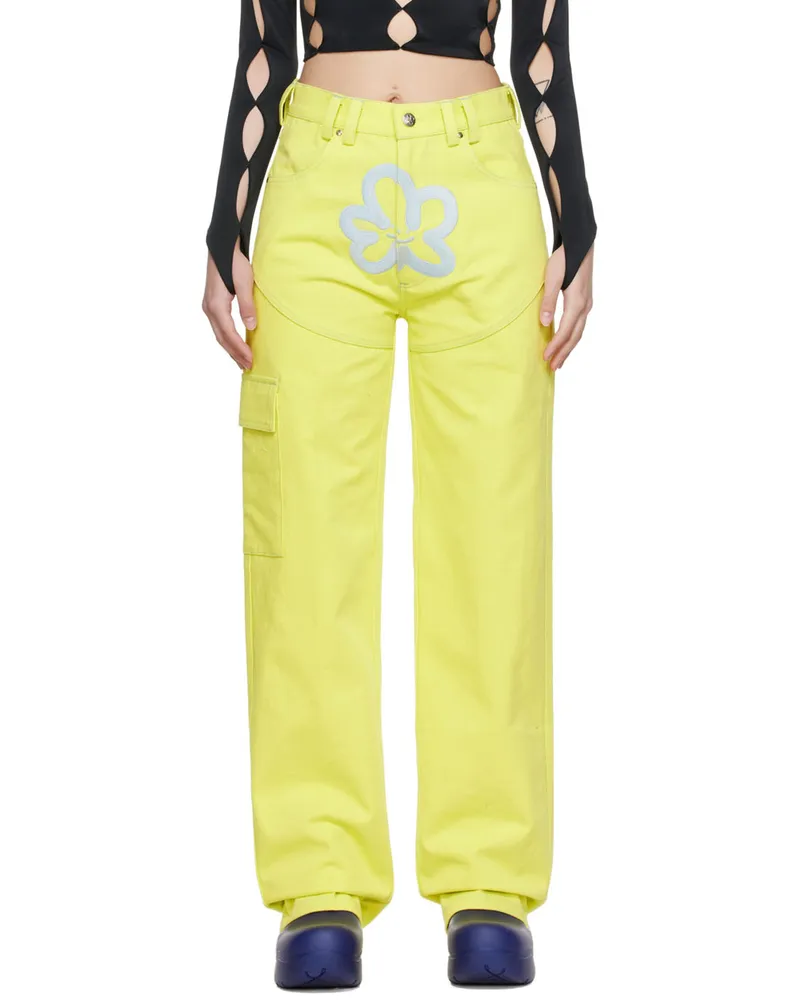 Marshall Columbia SSENSE Exclusive Green Denim Trousers Lime