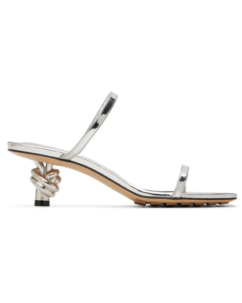 Bottega Veneta Silver Knot Mules 1414