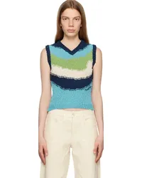 Marni Blue Embroidered Vest Webpowder