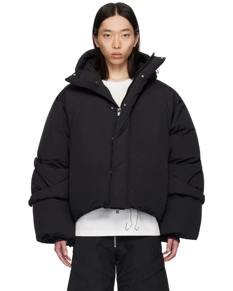 Heliot Emil Black Strap Down Jacket Black