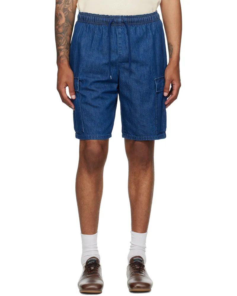 WTAPS Navy MILS2301 Denim Shorts Indigo