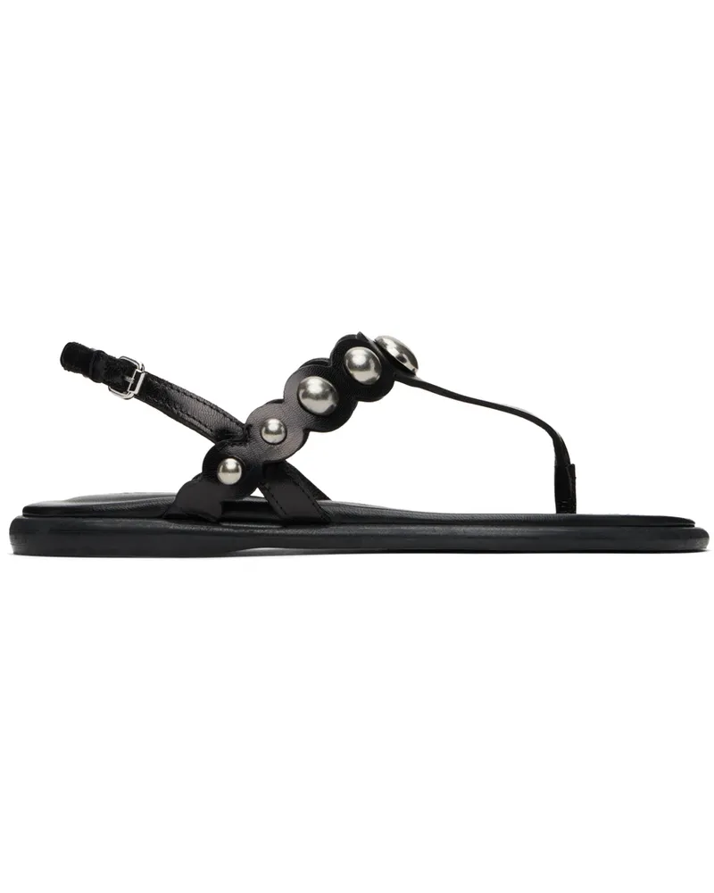 Isabel Marant Black Nya Flat Sandals Bksi
