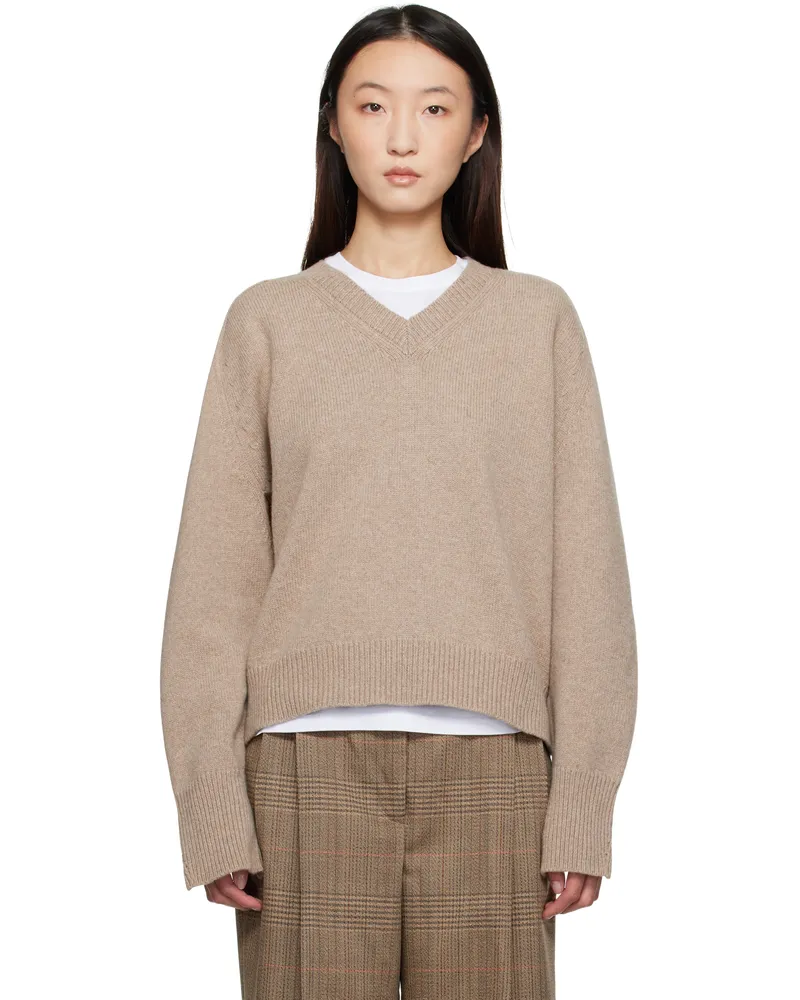 Róhe Beige Sleeve Wrap Sweater 241_372