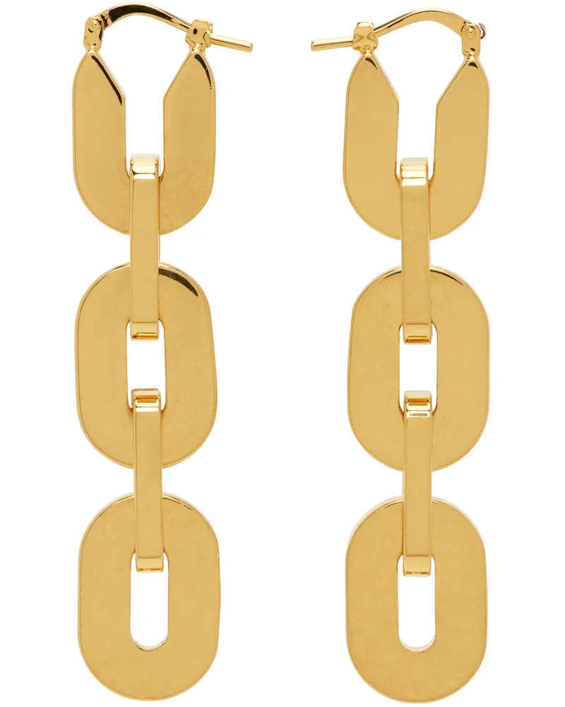 Jil Sander Gold Chain Earrings 714