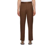 Brown Pleat Trousers