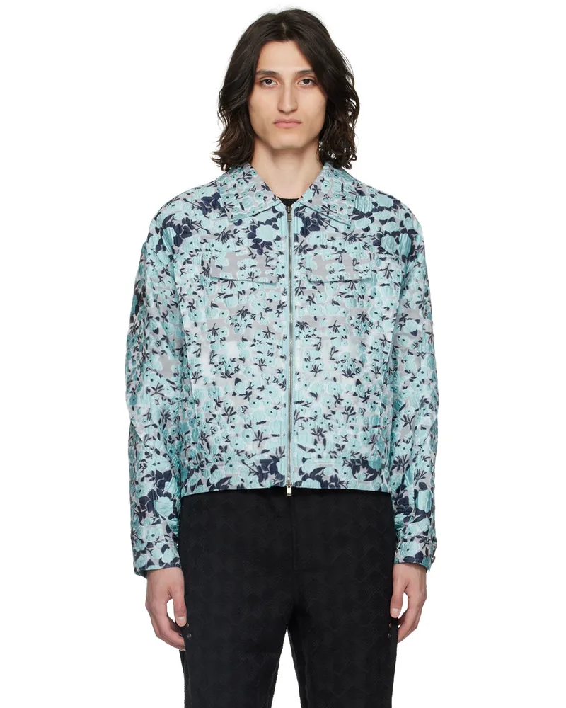 Andersson Bell Blue Fabrian Flower Jacket Sky
