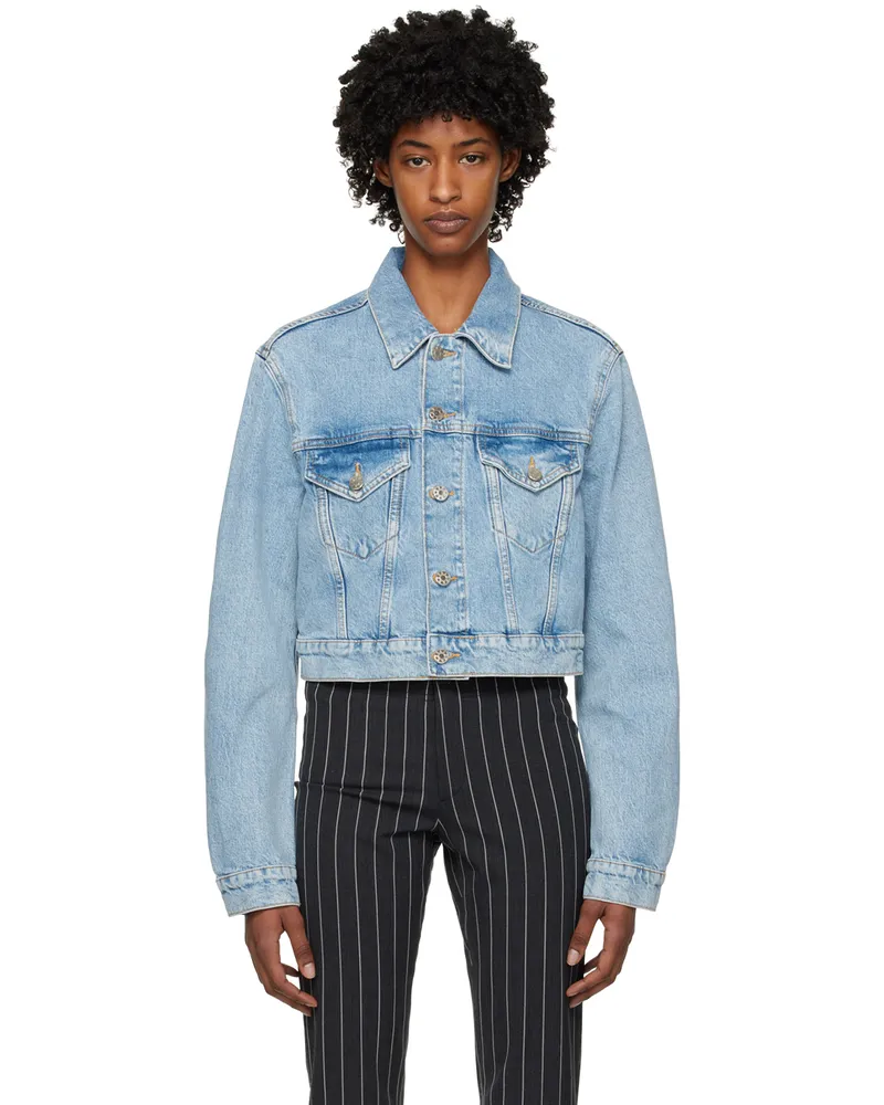 Filippa K Blue Cropped Denim Jacket 9659