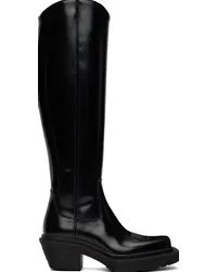 VTMNTS Black Neo Western Tall Boots Shiny