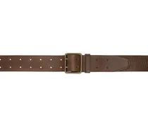 Brown Leather Double-Prong Belt