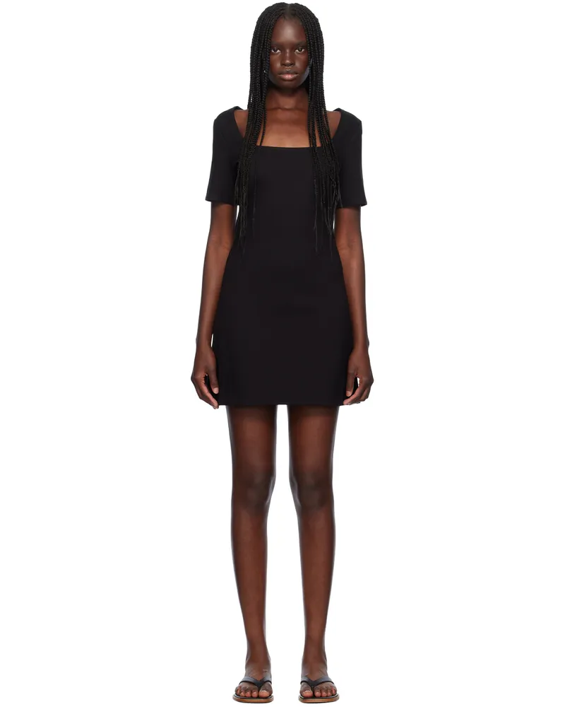 STAUD Black Stern Minidress Blk