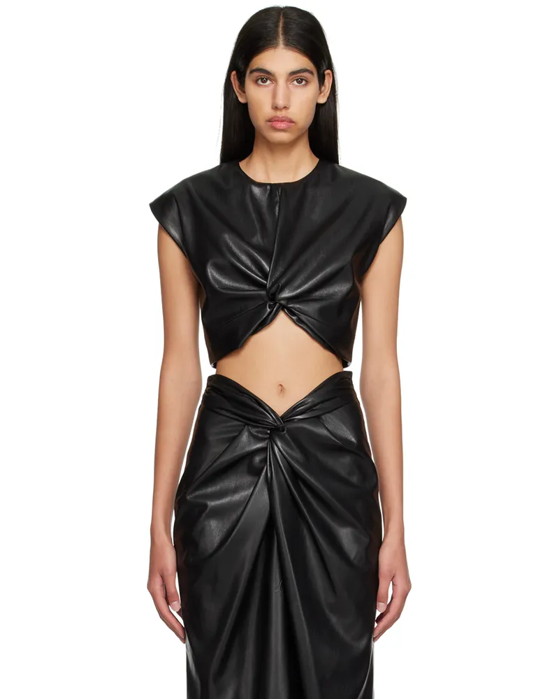 MSGM Black Crop T-Shirt 99