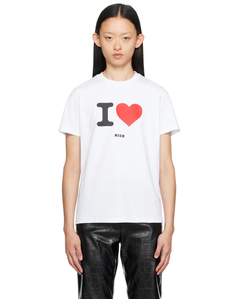 MSGM White Heart T-Shirt 01