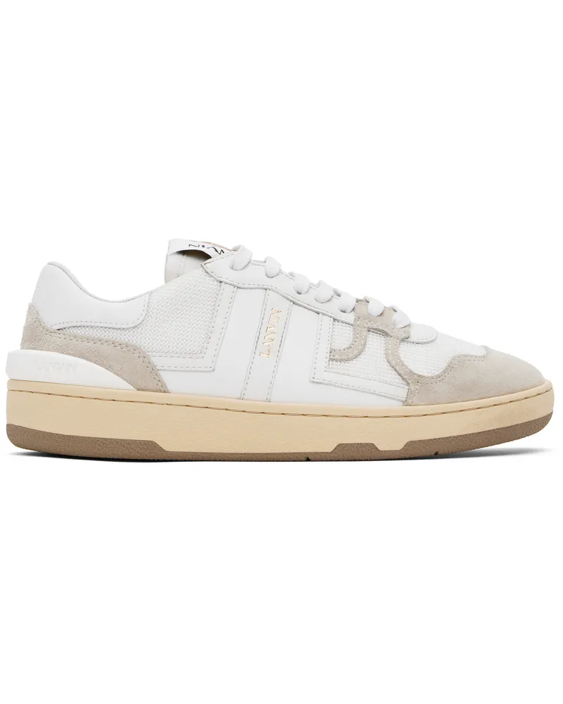 Lanvin White Clay Mesh Sneakers White