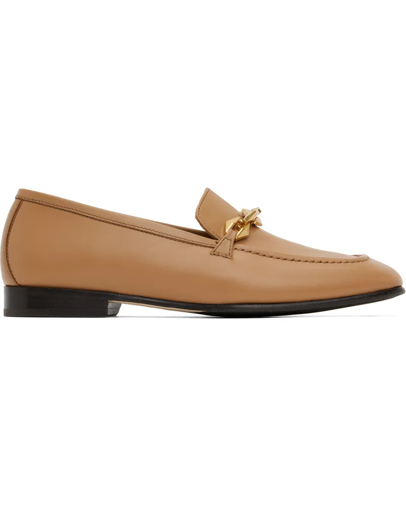 Jimmy Choo Beige Diamond Tilda Loafers Biscuit