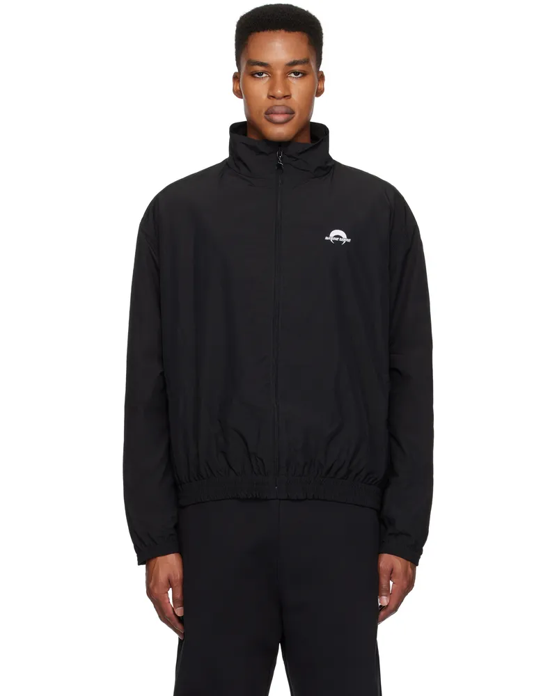 Marine Serre Black 'MS Sport' Nylon Track Jacket Bk99