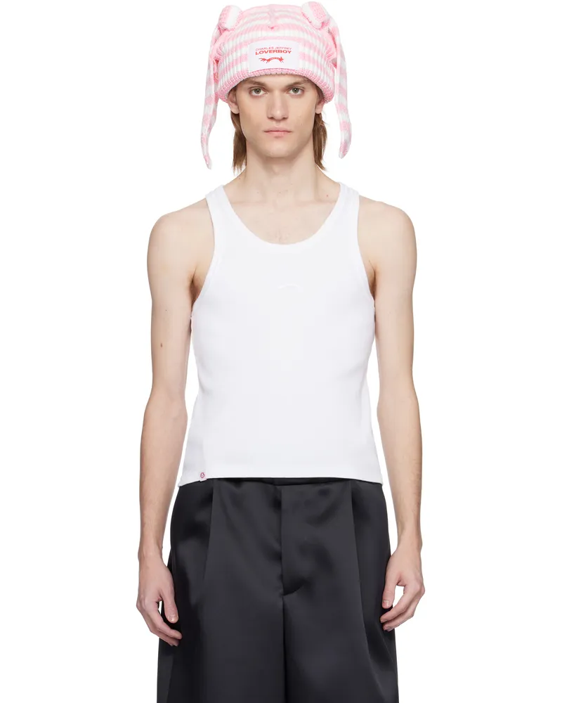 Charles Jeffrey Loverboy White Logo Tank Top White
