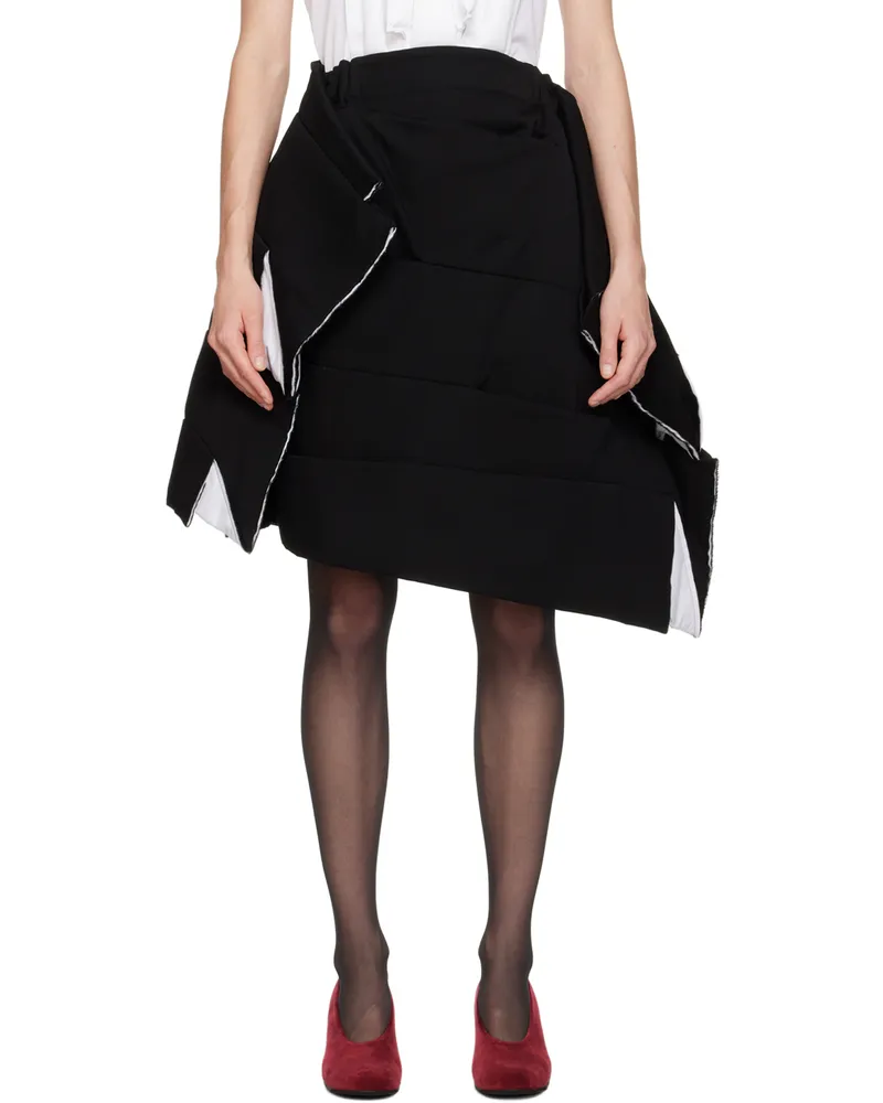 Comme des Garçons Black Tiered Midi Skirt 1
