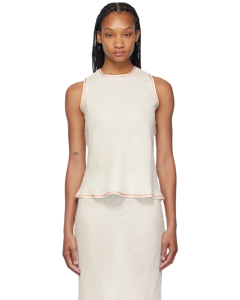 Baserange Off-White Dydine tank Top Undyed
