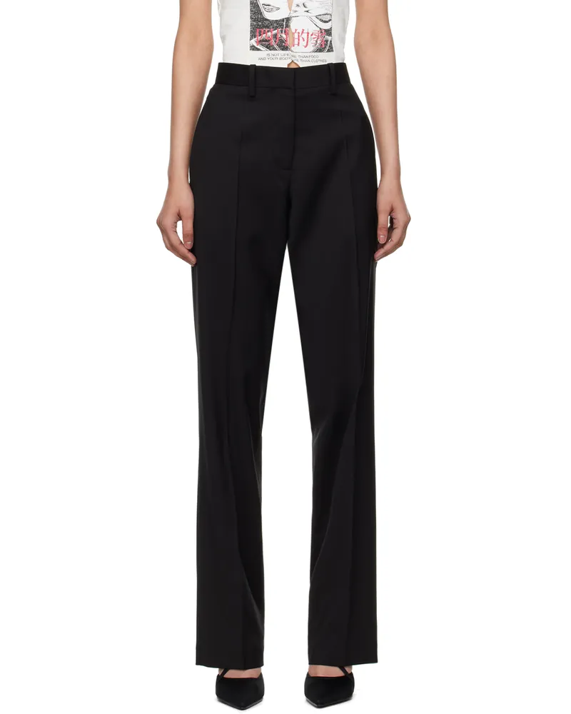 Helmut Lang Black Car Trousers Black