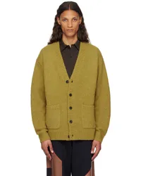 Dries van Noten Yellow Alpaca Cardigan Mustard