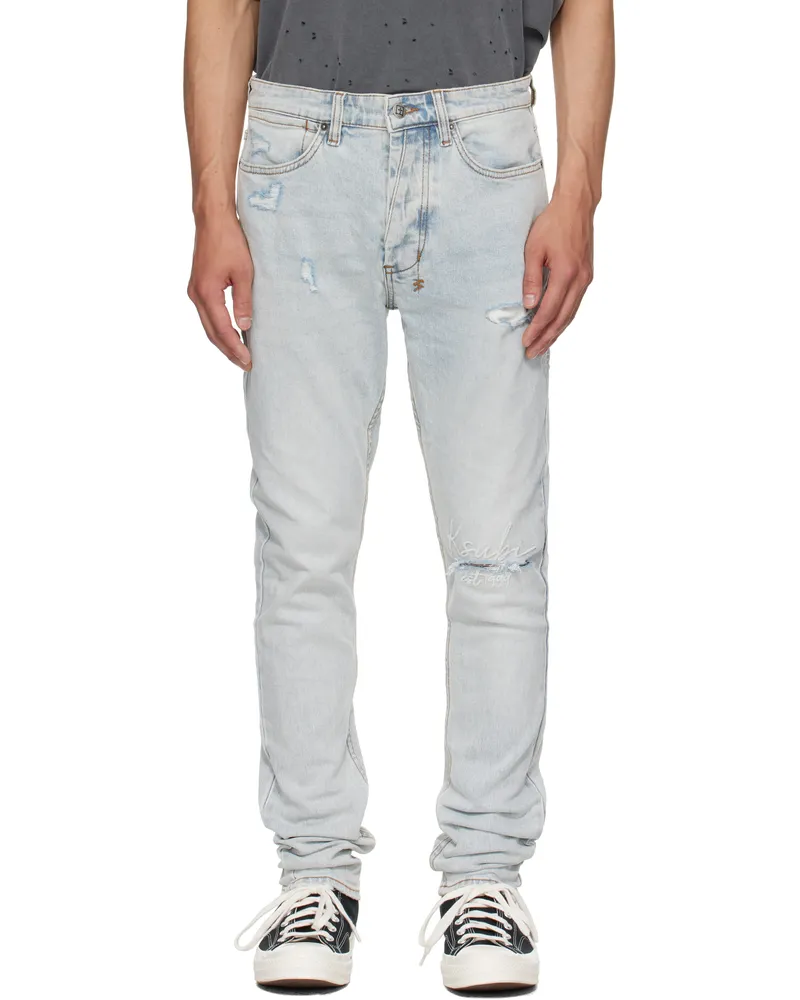 ksubi Blue Van Winkle Frost Blue Arch Jeans Denim098