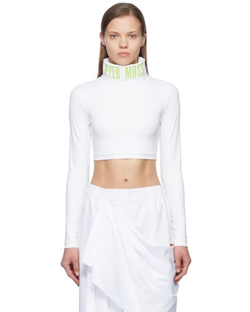 Reebok White Recycled Polyester Turtleneck White