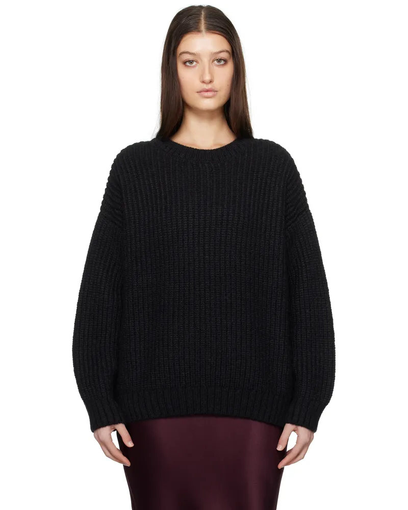 Anine Bing Black Sydney Crew Sweater Black
