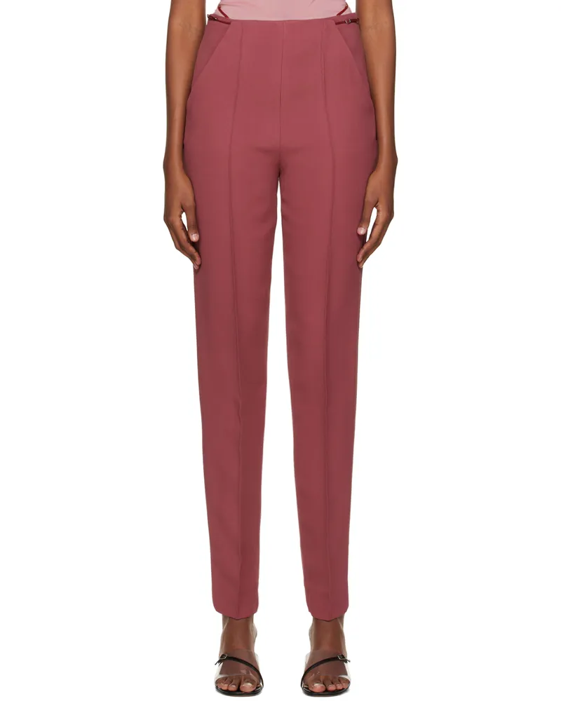 Nensi Dojaka Pink Tailored Trousers Hawthorn