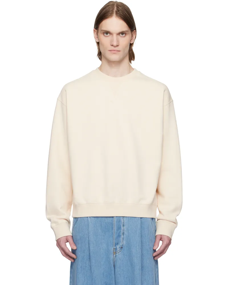 Jil Sander Beige Embroidered Logo Sweatshirt 279