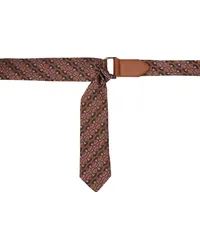 Dries van Noten Multicolor Tie Belt Rust