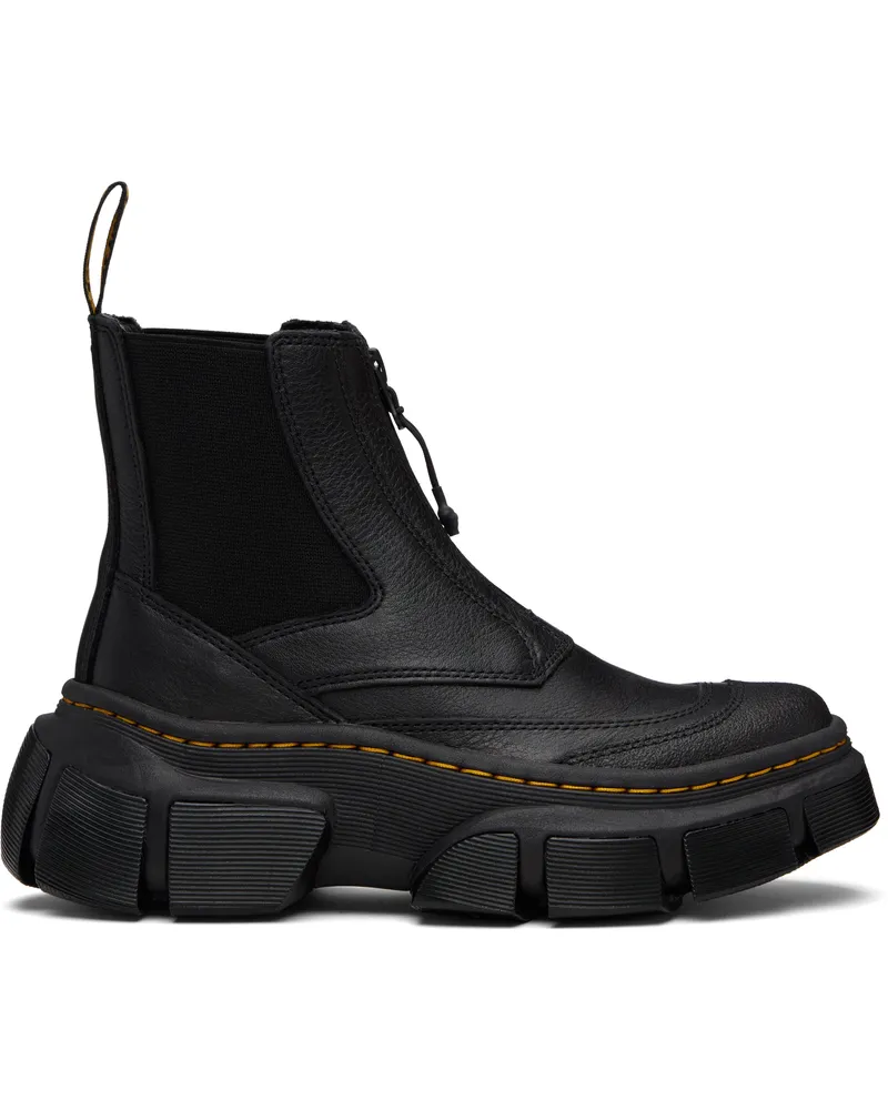 Dr.Martens Black DMXL Zip Leather Chelsea Boots Black
