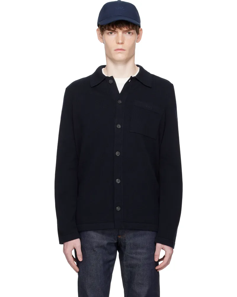 A.P.C. Navy Matti Cardigan Iak