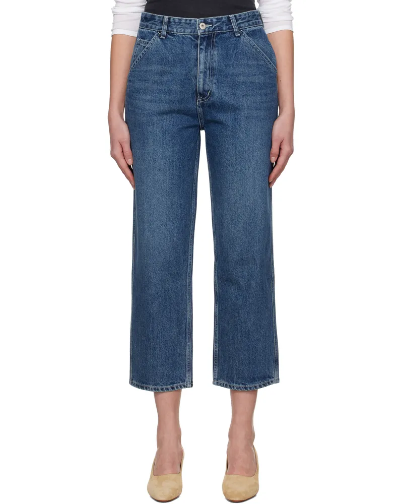 Nothing Written Blue Labo Straight Jeans Blue
