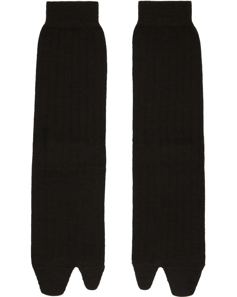Maison Margiela Brown Bootleg Tabi Socks 144