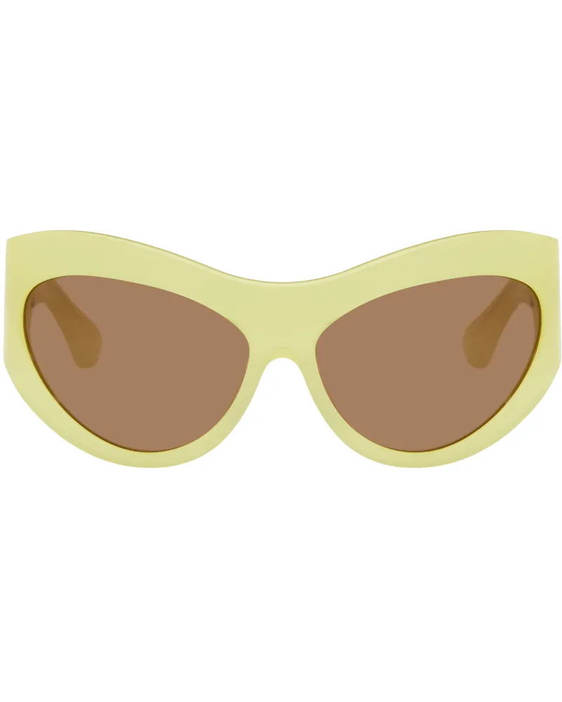 Port Tanger SSENSE Exclusive Yellow Darya Sunglasses Limon