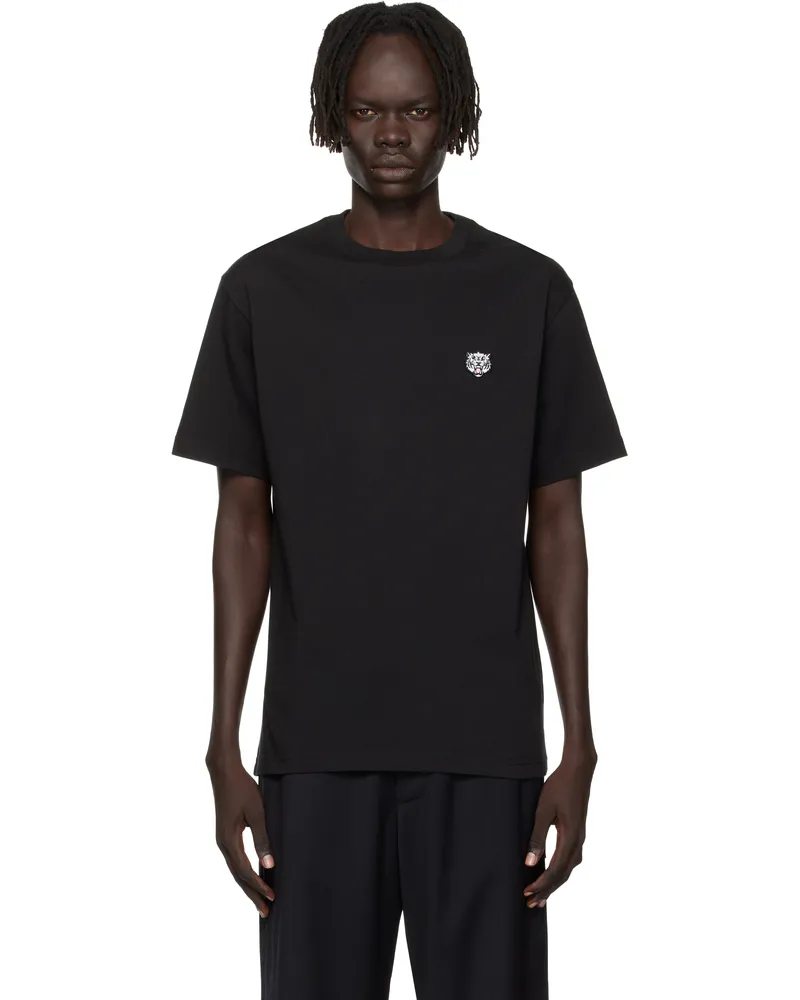 Kenzo Black Kenzo Paris 'KENZO Happy Tiger' Embroidered T-shirt Black