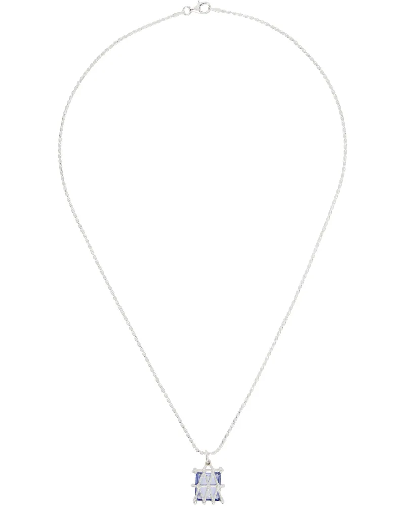BLEUE BURNHAM Basket Pendant Necklace Silver