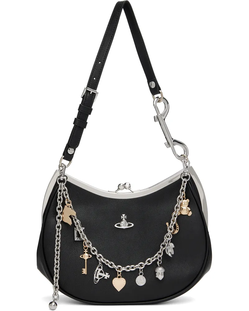 Vivienne Westwood Black Charm Frame Bag N402