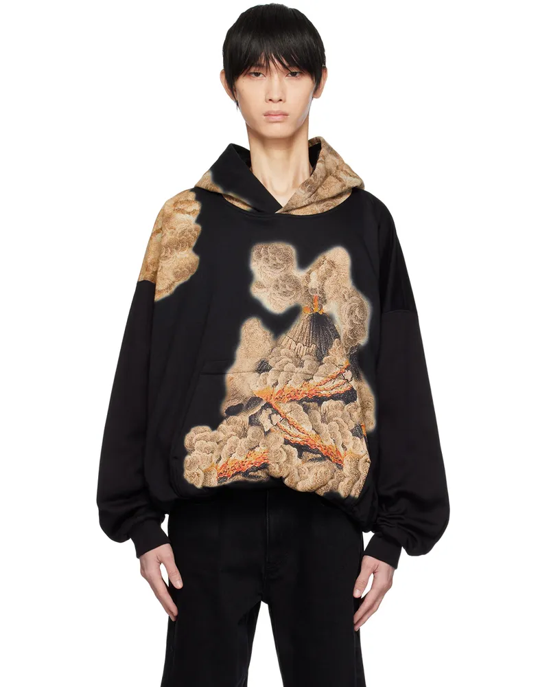 Wooyoungmi Black Volcano Hoodie Black