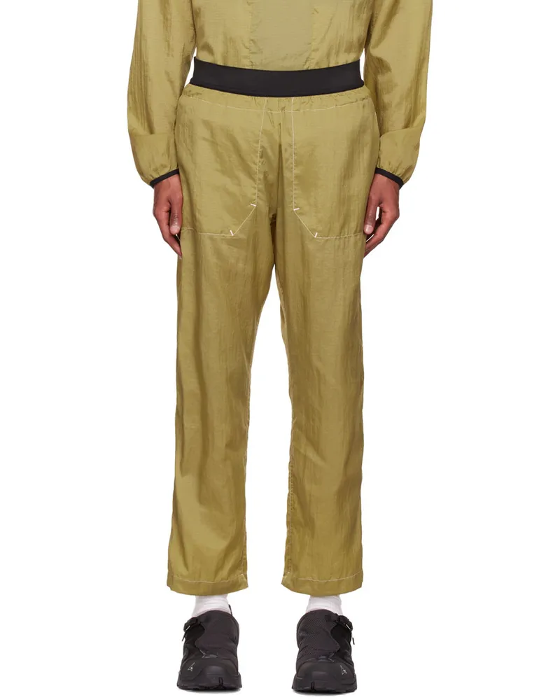 RANRA Yellow Nylon Trousers Slated