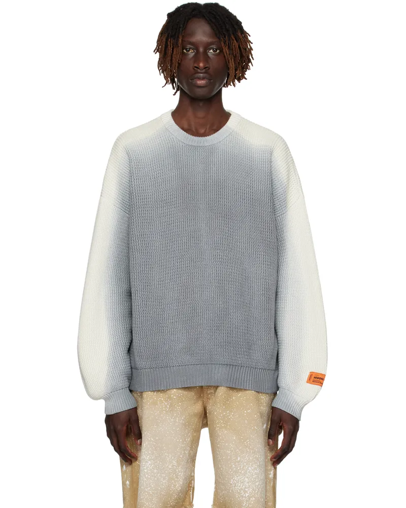 Heron Preston Gray Gradient Sweater Grey