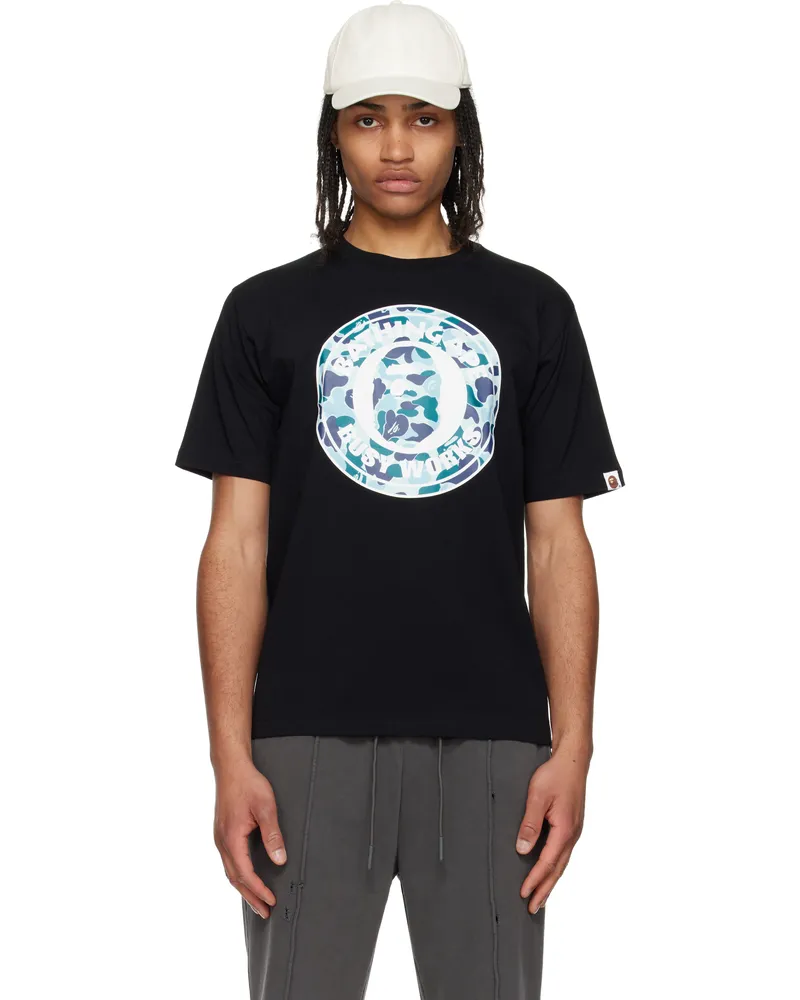 BAPE Black ABC Camo Busy Works T-shirt Bk9