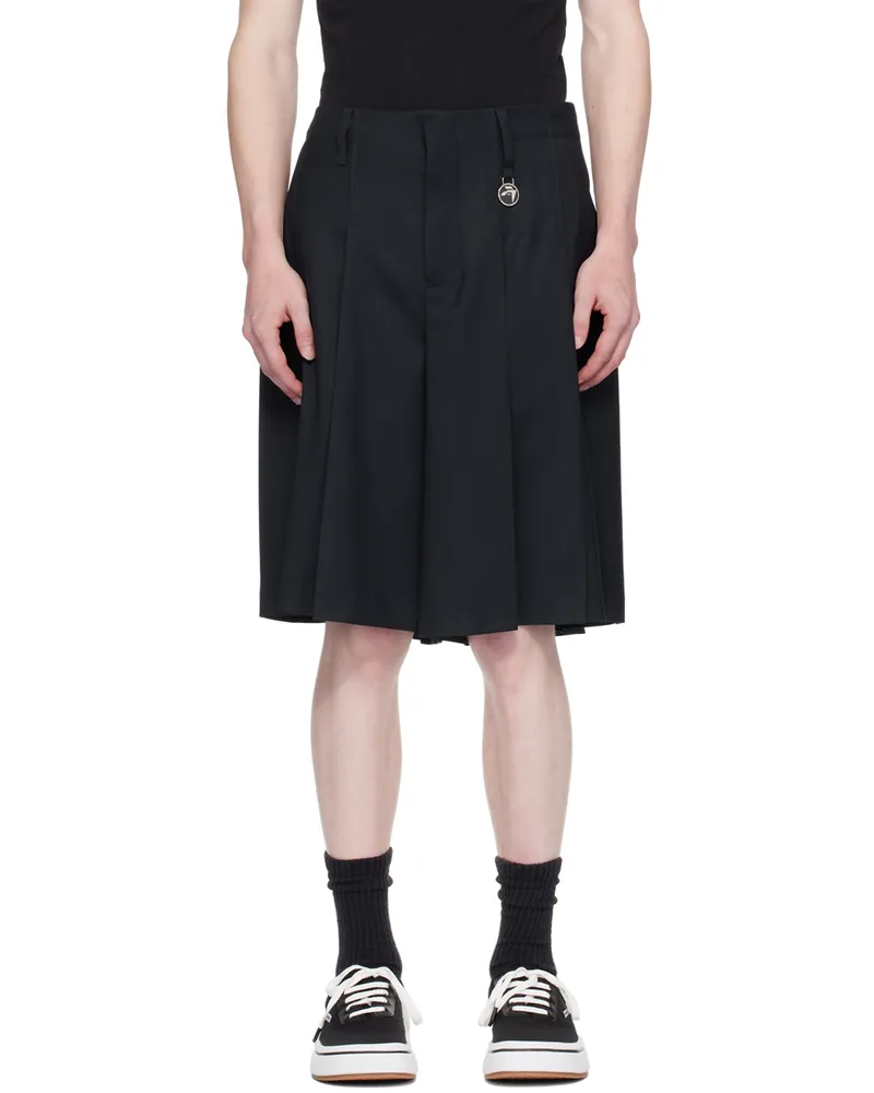 AMBUSH Navy Pleated Shorts Navy