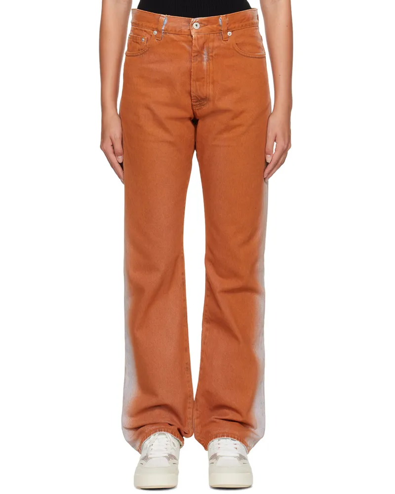 Heron Preston Orange Gradient Jeans Orange