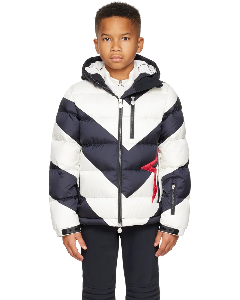 Perfect Moment Kids White & Black Super Mojo Down Jacket Black