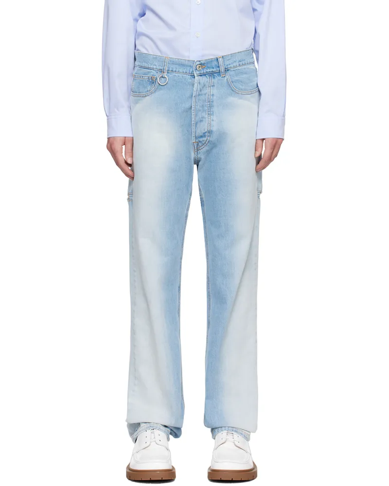 Random Identities Blue Cutout Jeans Sunfade